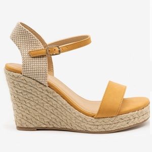 Mustard Summer Wedges